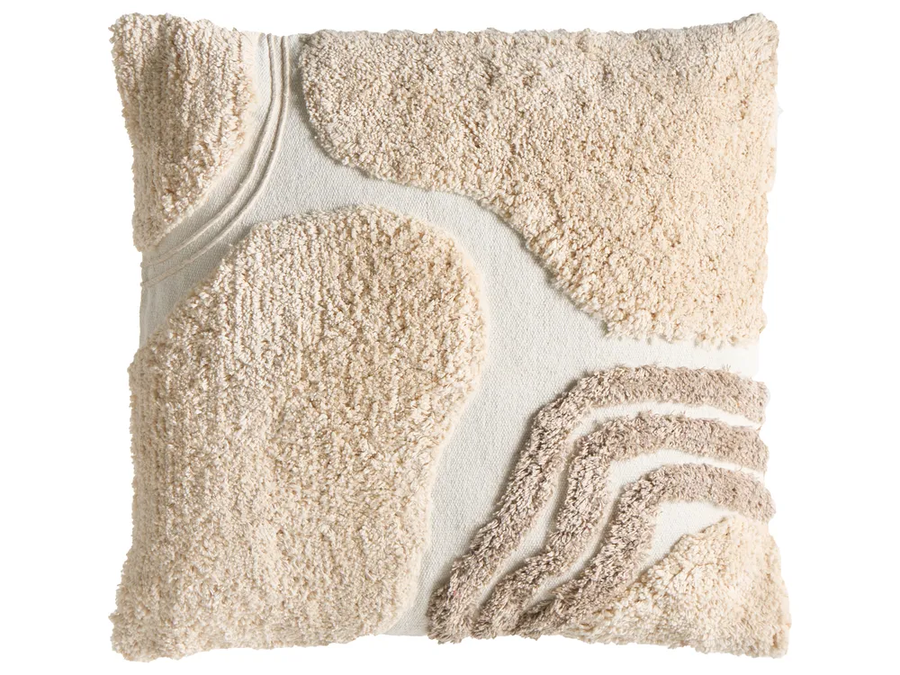 Dekokissen 3er Set ALSTONIA 30 x 50 cm 45 x 45 cm Baumwolle Beige Abstraktes Muster_1039999