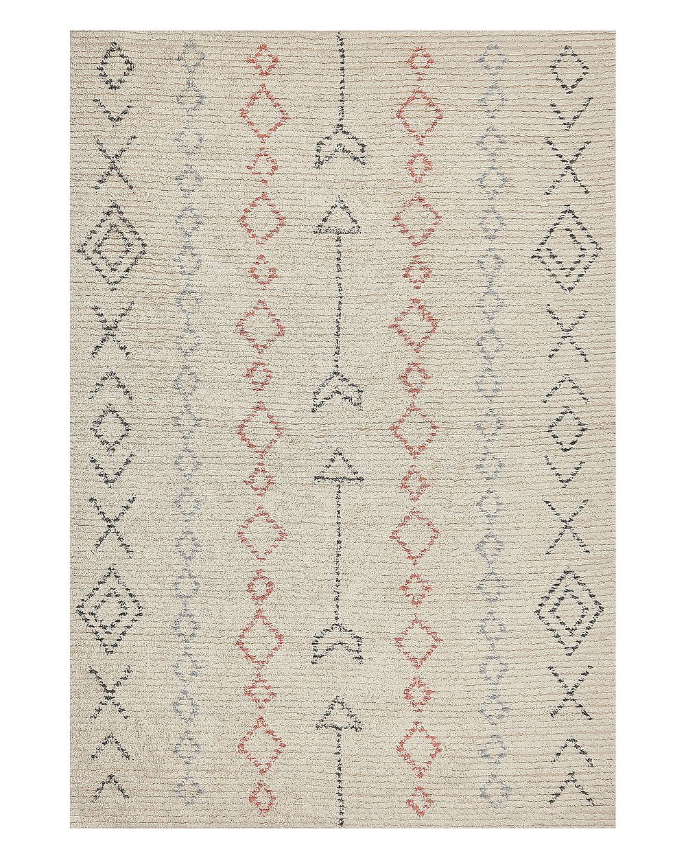 Rug DISPUR Beige 140 x 200 cm Cotton