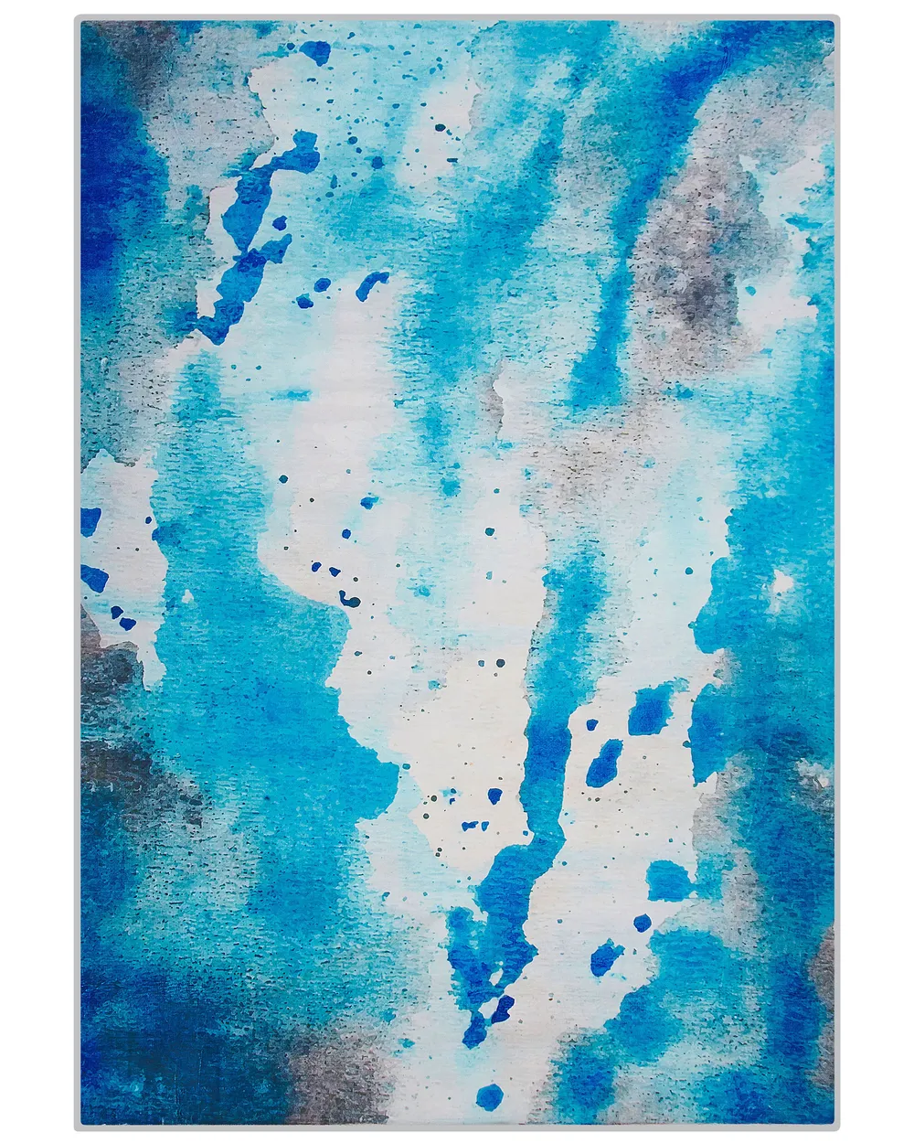 Teppich blau-grau Flecken-Motiv verschiedene Größen BOZAT