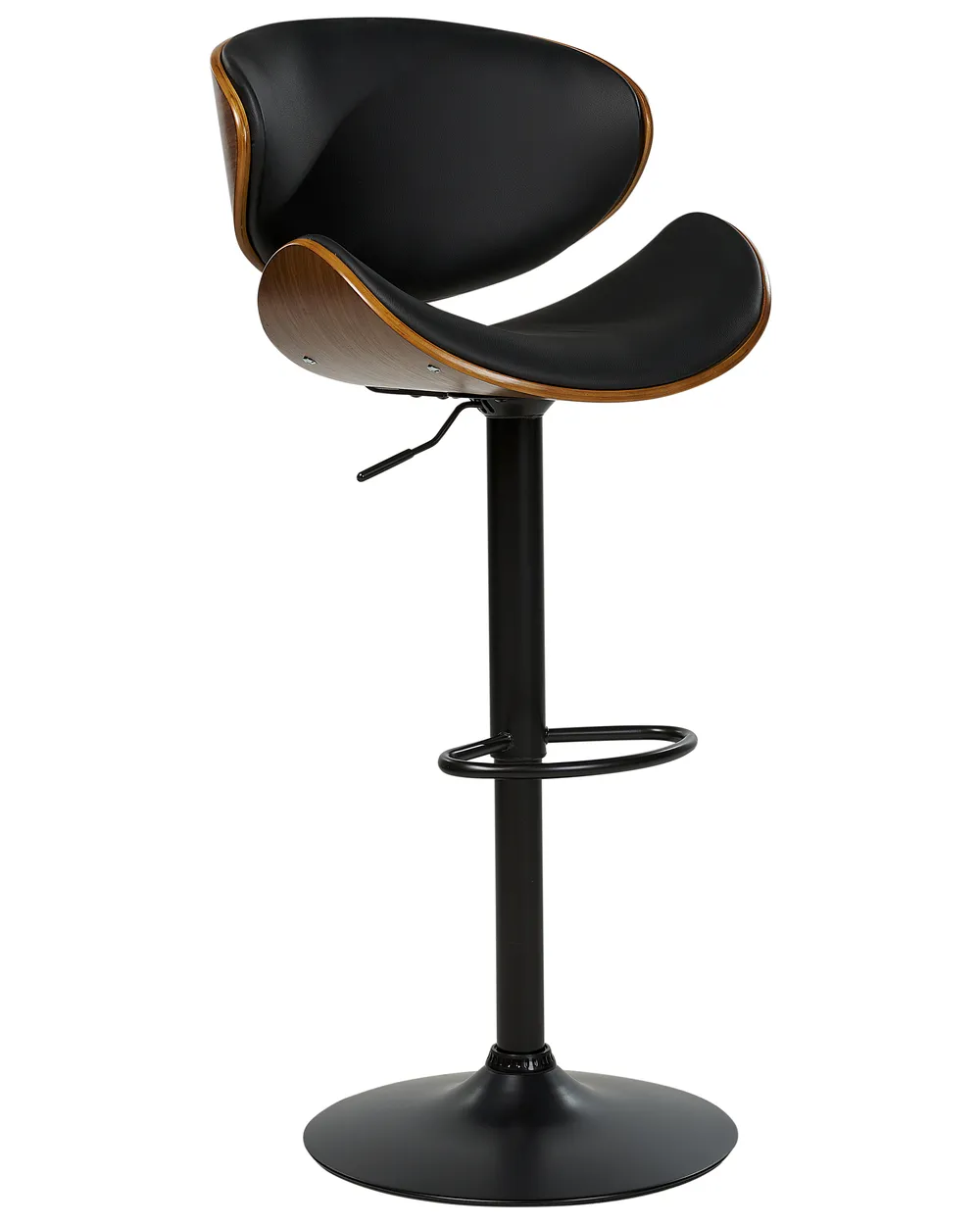 Set mit 2 Barstühlen ROTTERDAM II drehbar Kunstleder Schwarz_953407