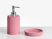 5-Piece Bathroom Accessories Set CAMANA Pink_996569