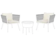 Outdoor Kissenbezug Set GARGANO Hellbeige_981862