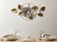 Wandobjekt Blume TERBIUM Metall 56 cm Gold_1007468