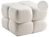 Pouf CALIENTE Bouclé Cremeweiß