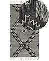 Teppich ARBAA Schwarz 80 x 150 cm Baumwolle
