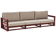 Garden Sofa 3 Seater TIMOR Modular Acacia Wood Dark Red_856635