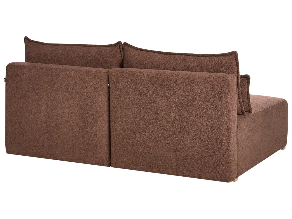 Modul Ecksofa NERBO Bouclé Braun linksseitig_1034473