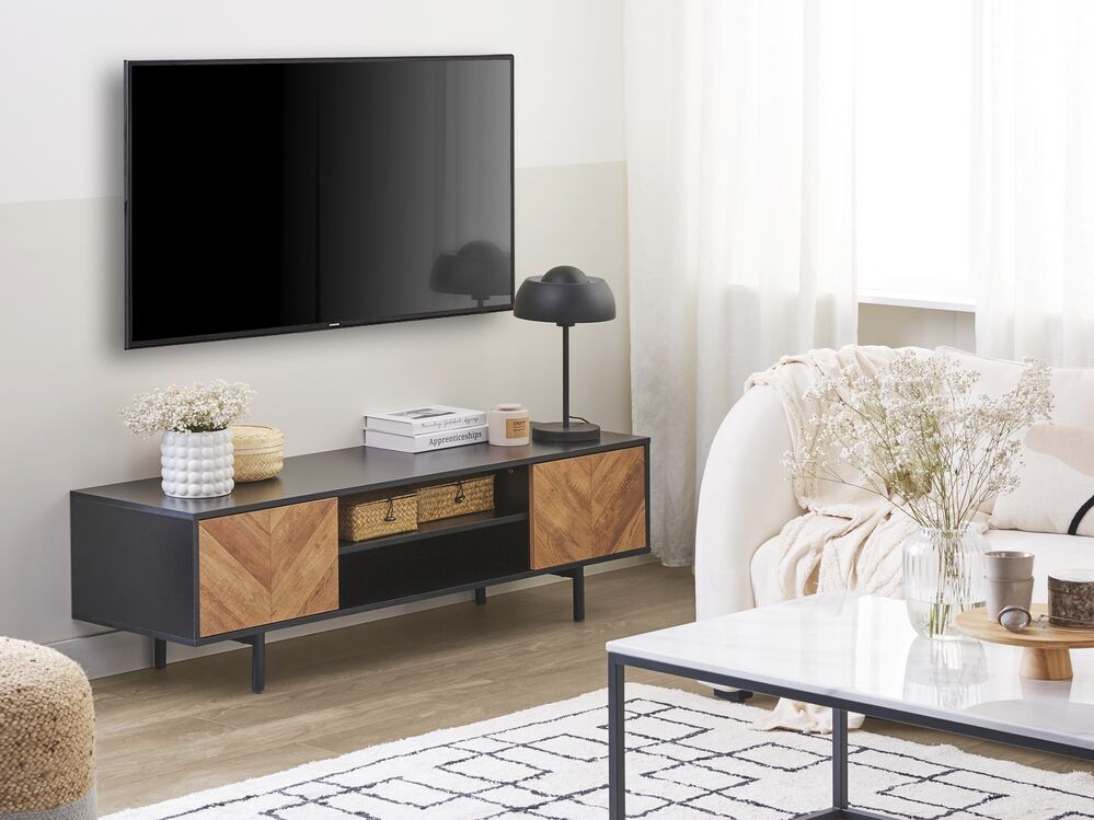 TV Stand SALINA Brown/ Black