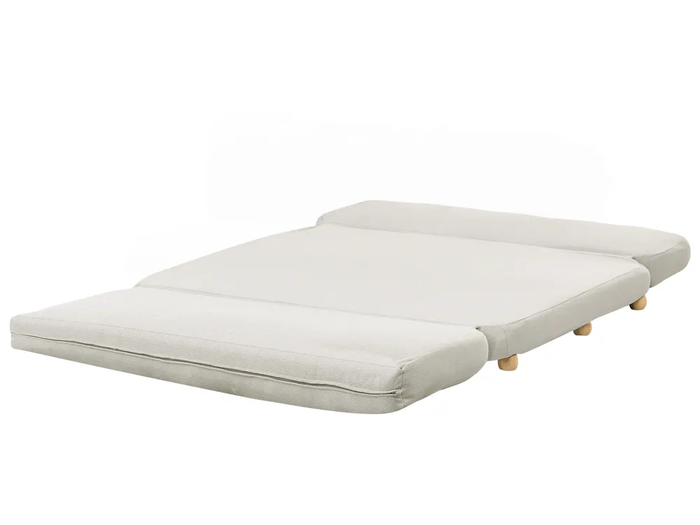 Sofa Bed 2 Seater ESBJERG Faux Linen Off-White_1059301