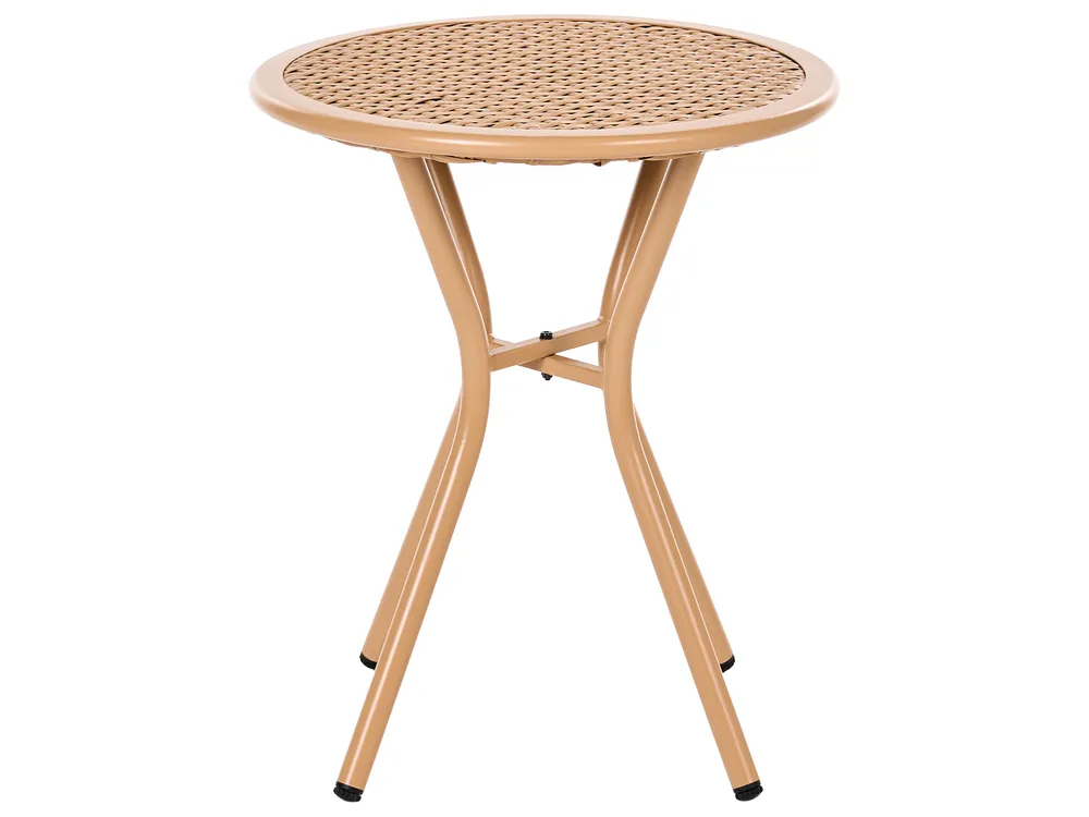 Bistro Set FERLA Polyrattan Hellbraun_1079358