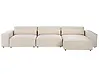 Modul Ecksofa 4-Sitzer HELLNAR Samtstoff Hellbeige linksseitig