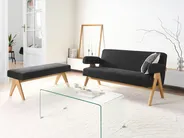 Sofa 2-Sitzer TAMRE Bouclé Schwarz / Hellbraun_985306