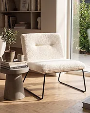 Sessel COTULLA Bouclé Weiß_1154536