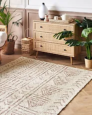Teppich EDIRNE Beige 160 x 230 cm Baumwolle_1179144