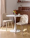 Esszimmerstuhl 2er Set ANKENY Kunstleder Beige