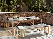 Gartenbank NOTTERI 180 cm Beton Grau_1179057