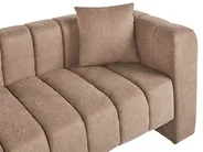 Rechtsseitige Chaiselongue LANNILS Stoff Hellbraun_941988