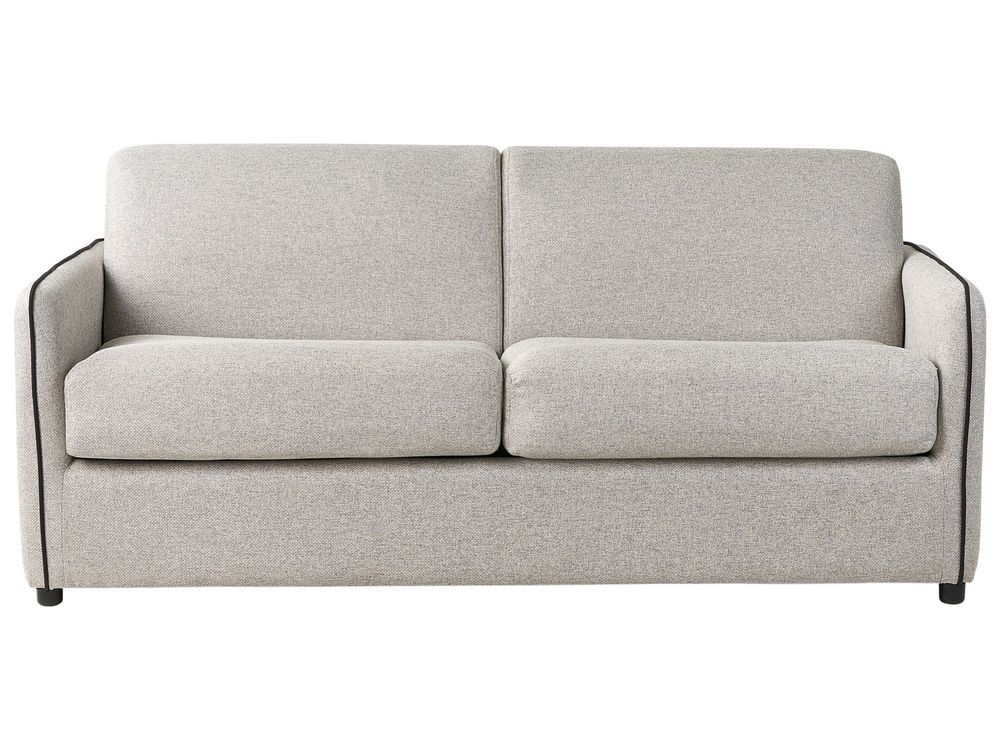 Schlafsofa 2-Sitzer ISHOJ Stoff Hellgrau