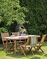 Gartenstuhl 4er Set PARAGGI zertifiziertes Akazienholz Dunkelbraun