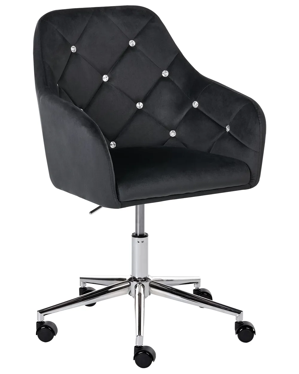 Desk Chair VELORIA Velvet Black