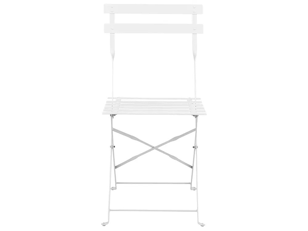 Bistro Set klappbar FIORI Metall Weiß_920566