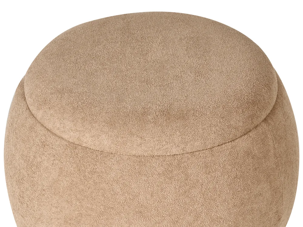 Pouf mit Stauraum ANNABELLA Bouclé Hellbraun_1032721