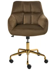 Desk Chair PALMDALE Velvet Brown_1010250