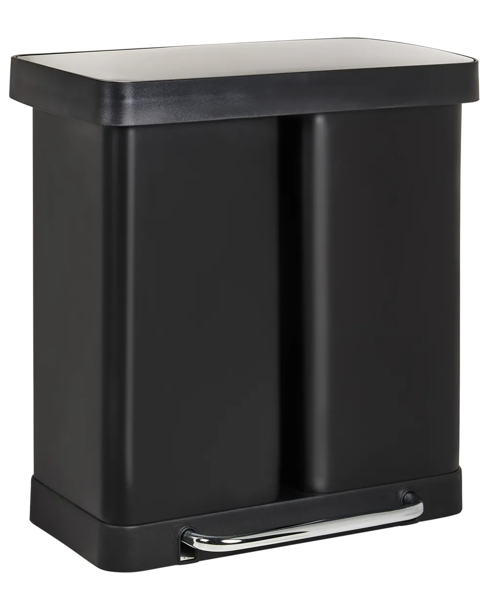 Poubelle à Capteur De Mouvement Ouverture Automatique 1 Bac De 50 L En Acier Inoxydable Noir 98904060