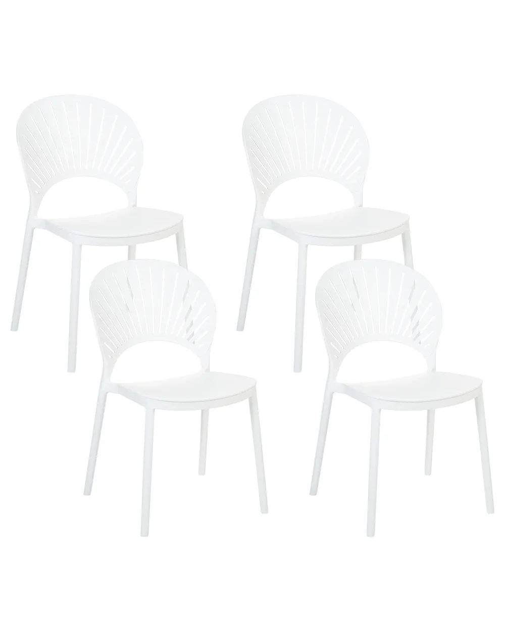 Gartenstuhl 4er Set OSTIA Weiß