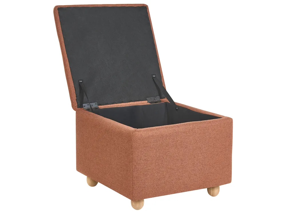 Storage Pouffe FERNDALE Fabric Golden Brown_1056132