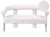 Sofa 2-Sitzer ILBRO Bouclé Cremeweiß
