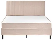 Boxspringbett Stoff COUNTESS 160 x 200 cm Beige_1054303