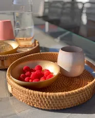 Dekotablett 2er Set ADELSO Rattan Beige_941287