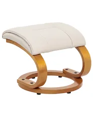 Massage Chair FORCE with Footstool Faux Leather Light Beige_965023