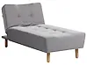 Chaiselongue ALSTEN Stoff Dunkelgrau