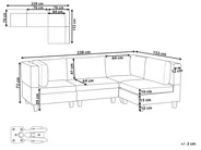 Modular Corner Sofa 4 Seater UNSTAD Fabric Dark Grey Left Hand_924612