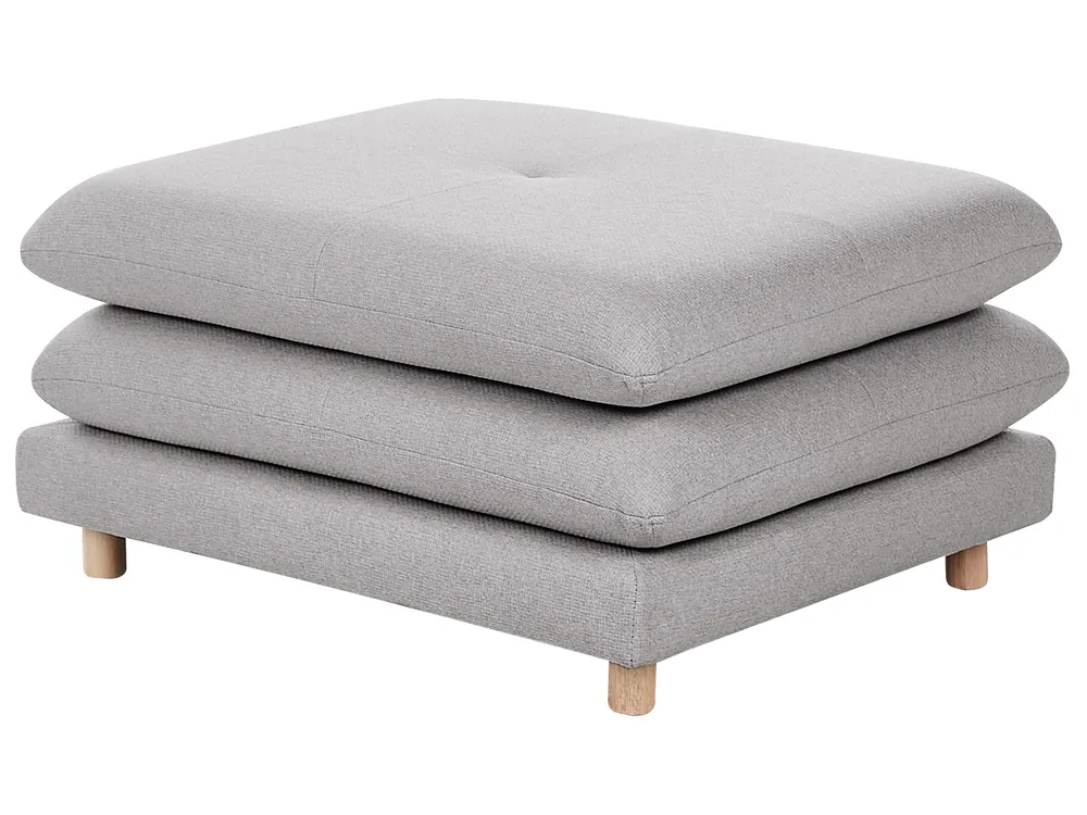 Sofa 2-Sitzer HEDEN mit Ottomane Stoff Grau_950681