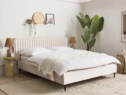 Bed Velvet BRIN 160 x 200 cm (EU King Size) Beige_1123431