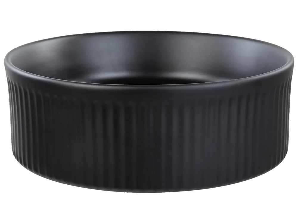 Aufsatzwaschbecken GELDO ⌀ 37 cm Keramik Schwarz