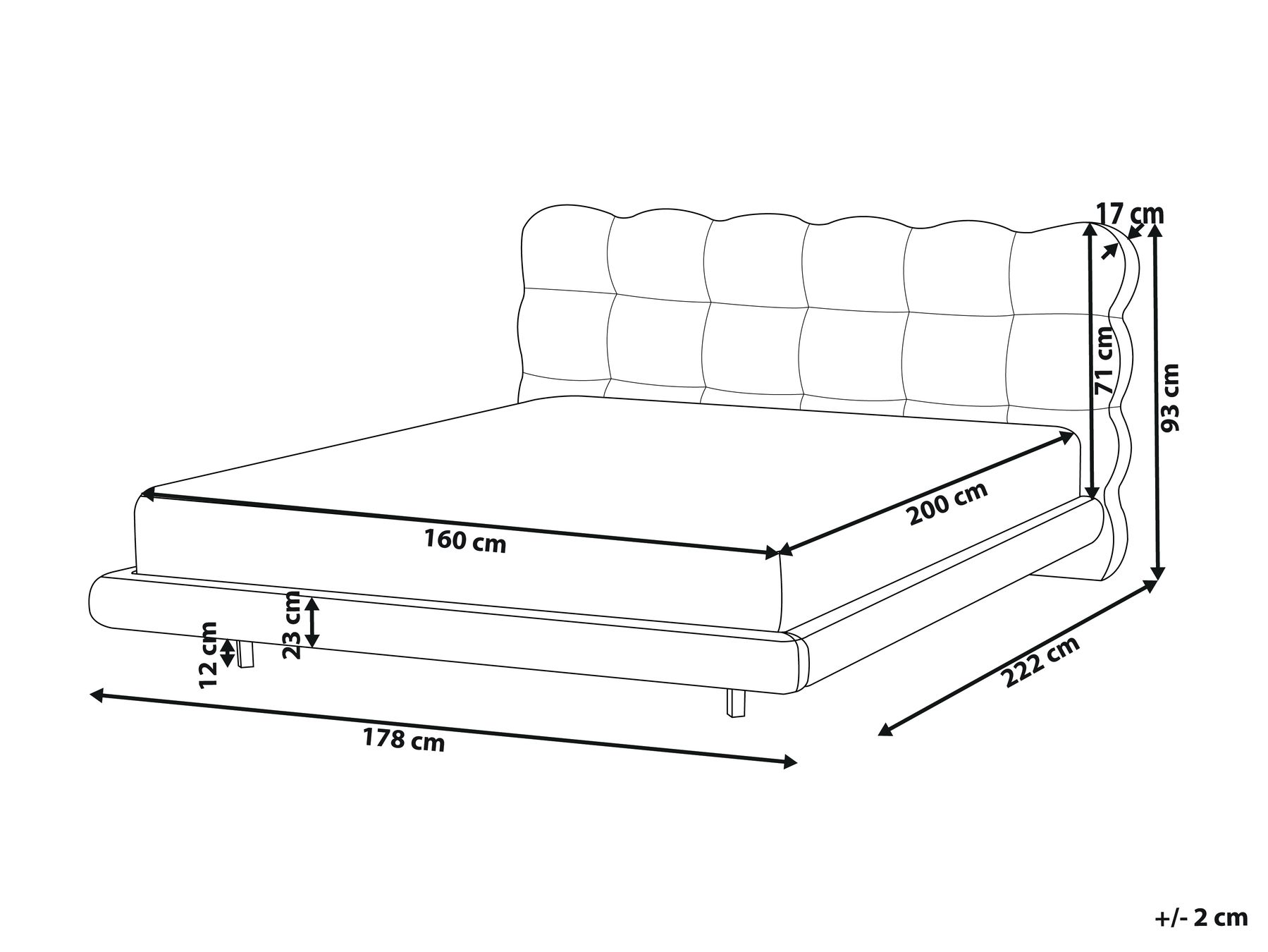 Bett mit Lattenrost Bouclé SOULISSE 160 x 200 cm Beige_1129727