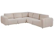 Modul Ecksofa 5-Sitzer KIVVIK Bouclé Beige linksseitig_1045717