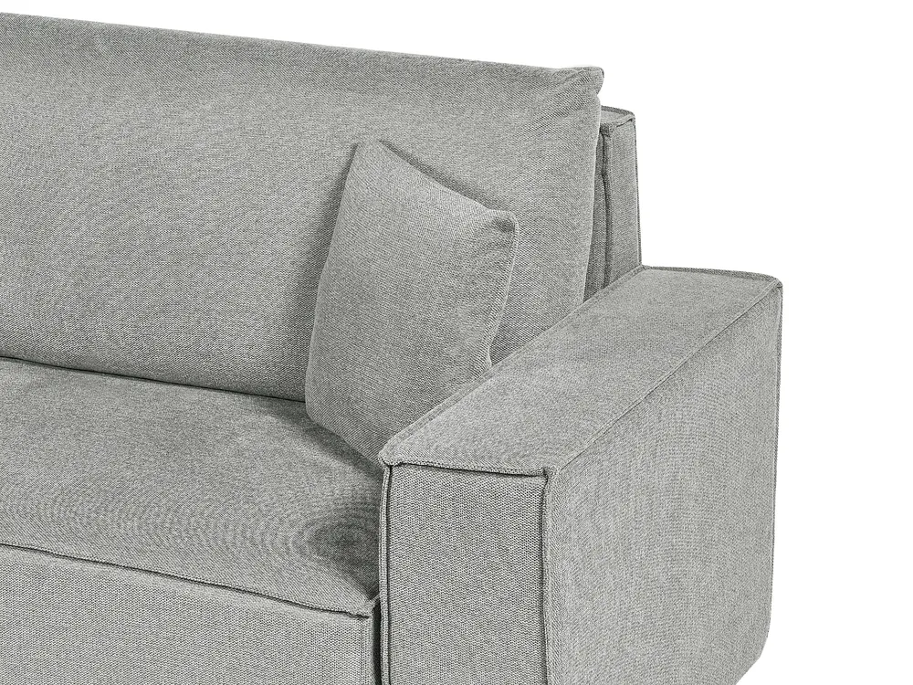 Corner Sofa Bed 3 Seater KARILA with Storage Fabric Grey Right Hand_886079