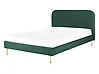 Bett mit Lattenrost Samtstoff FLAYAT 140 x 200 cm Smaragdgrün