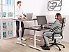 Electric Adjustable Standing Desk DESTINAS 180 cm x 80 cm Black/ White