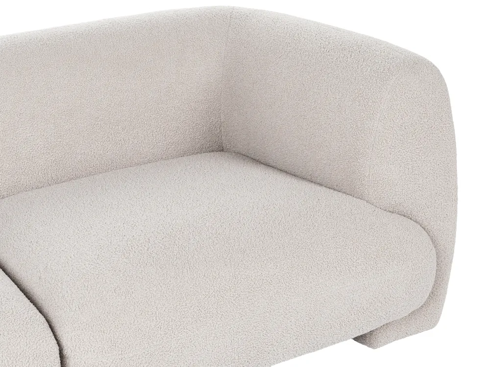 Modulsofa Set 4-Sitzer MJALBI mit Ottomane Bouclé Cremeweiß_1075201