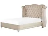 Bett mit Lattenrost Samtstoff AYETTE 180 x 200 cm Beige