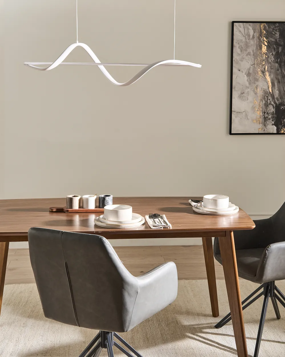 LED Pendant Lamp KHUTTI with Remote with Dimmer Metal White_1032990