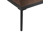 Chaise Longue MALMOS Faux Linen Faux Leather Dark Brown_931224