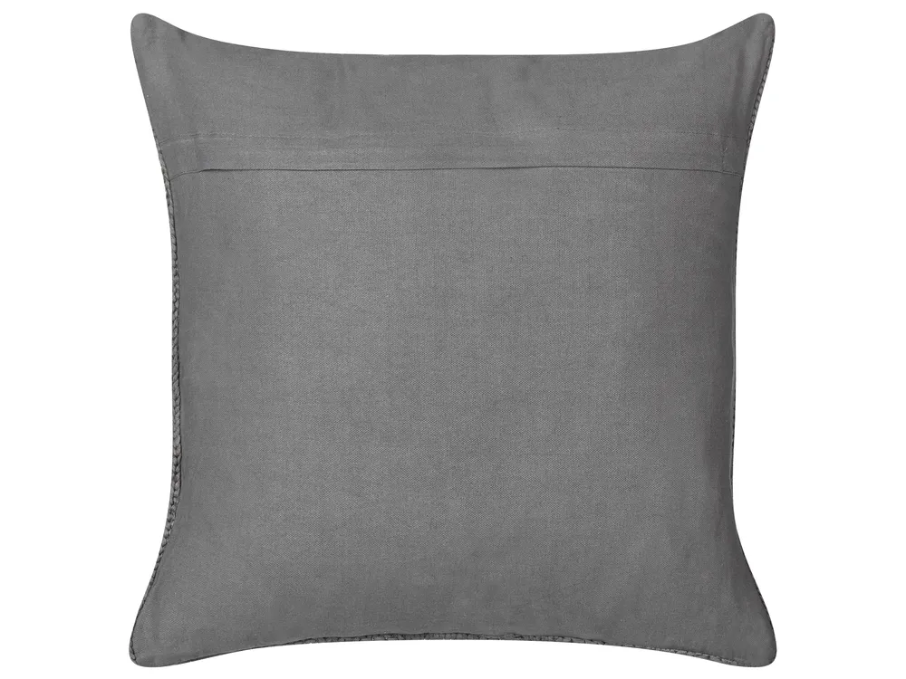 Set of 2 Decorative Cushions CONSTYLIS 45 x 45 cm Cotton Dark Grey Solid_914026