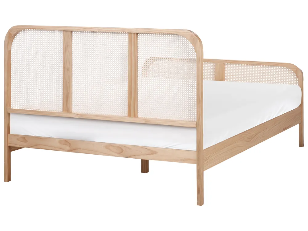 Bed Pine Wood GONFARON 140 x 200 cm (EU Double) Light Brown_977107